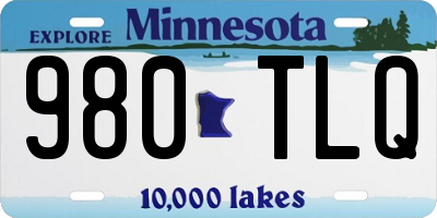 MN license plate 980TLQ