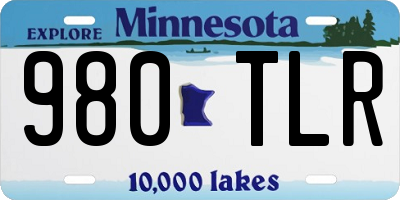 MN license plate 980TLR