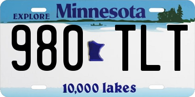 MN license plate 980TLT