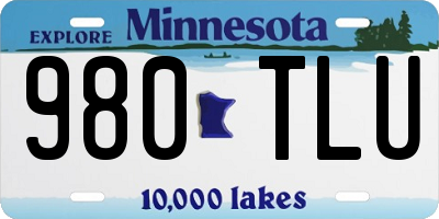 MN license plate 980TLU