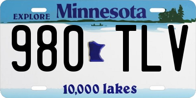 MN license plate 980TLV