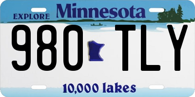 MN license plate 980TLY