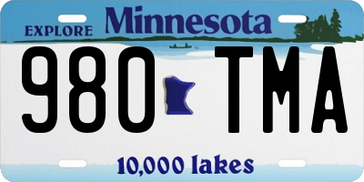 MN license plate 980TMA