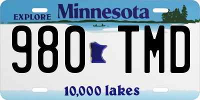 MN license plate 980TMD