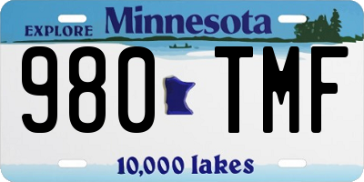 MN license plate 980TMF