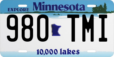 MN license plate 980TMI