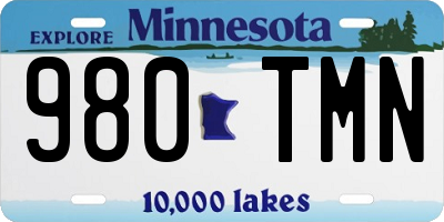 MN license plate 980TMN