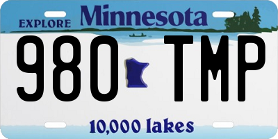 MN license plate 980TMP
