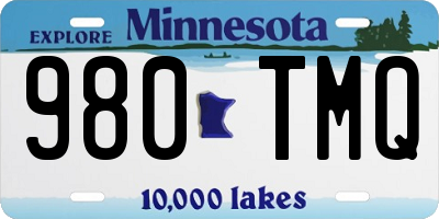 MN license plate 980TMQ
