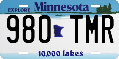 MN license plate 980TMR