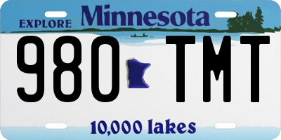 MN license plate 980TMT