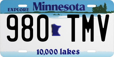 MN license plate 980TMV