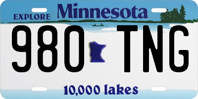 MN license plate 980TNG