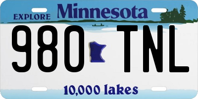 MN license plate 980TNL