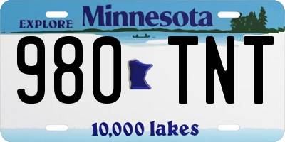MN license plate 980TNT