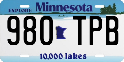 MN license plate 980TPB
