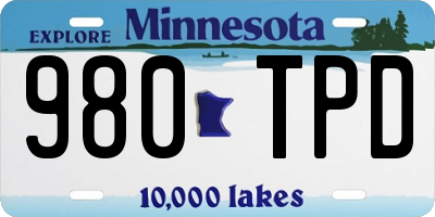 MN license plate 980TPD