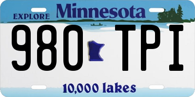 MN license plate 980TPI