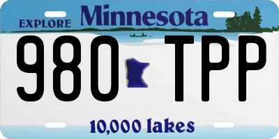 MN license plate 980TPP