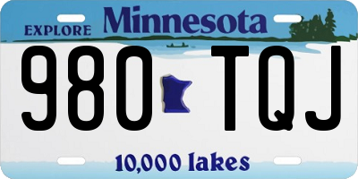MN license plate 980TQJ