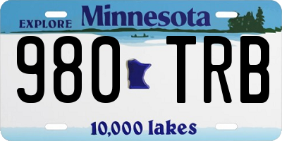 MN license plate 980TRB