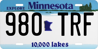 MN license plate 980TRF