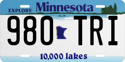 MN license plate 980TRI