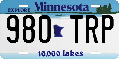 MN license plate 980TRP