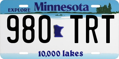 MN license plate 980TRT