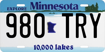 MN license plate 980TRY