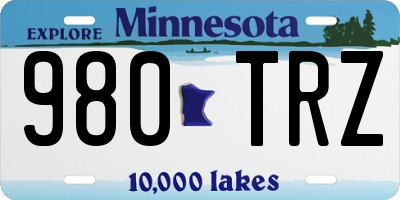 MN license plate 980TRZ