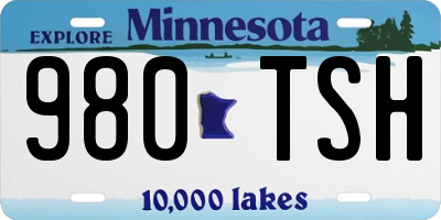 MN license plate 980TSH