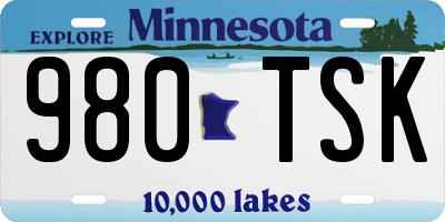 MN license plate 980TSK
