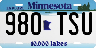 MN license plate 980TSU