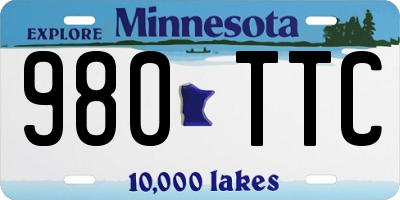 MN license plate 980TTC