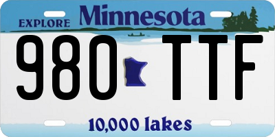 MN license plate 980TTF