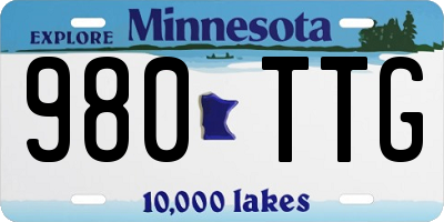 MN license plate 980TTG