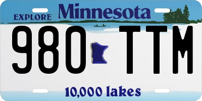 MN license plate 980TTM