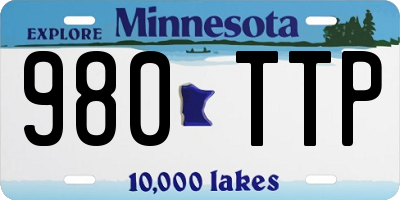 MN license plate 980TTP
