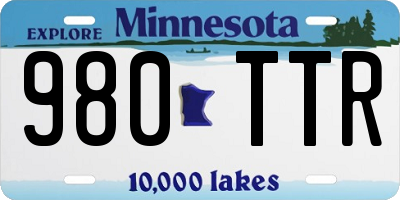 MN license plate 980TTR