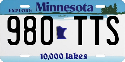 MN license plate 980TTS