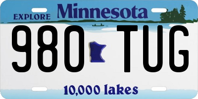 MN license plate 980TUG