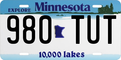 MN license plate 980TUT