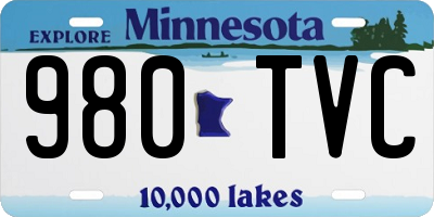 MN license plate 980TVC