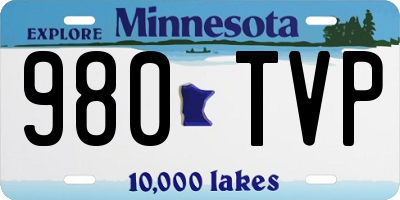 MN license plate 980TVP