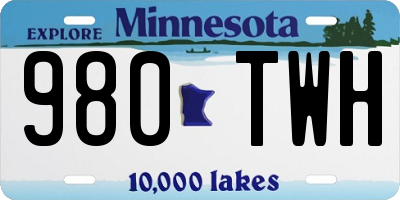 MN license plate 980TWH