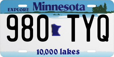 MN license plate 980TYQ