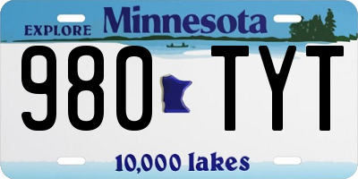 MN license plate 980TYT