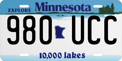 MN license plate 980UCC