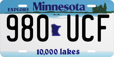 MN license plate 980UCF